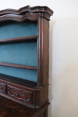 Antique Sideboard in Solid Walnut with Plate Rack, 1680s-DCO-1352045