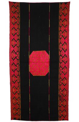 Antique Silk Embroidered Wall Hanging, Swat Valley Pulkari, 1890s-UZN-1435718