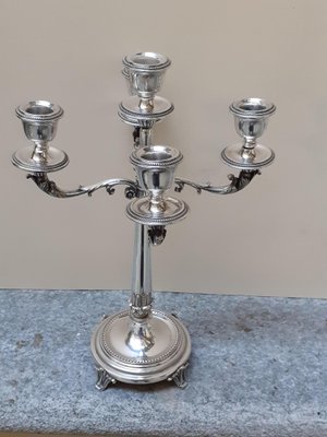 Antique Silver Candlesticks, 1890s, Set of 2-AKA-2016372