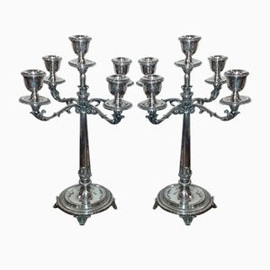 Antique Silver Candlesticks, 1890s, Set of 2-AKA-2016372