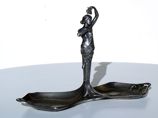 Antique Silver Metalware Female Figure by Albert Mayer for WMF-KGD-768871