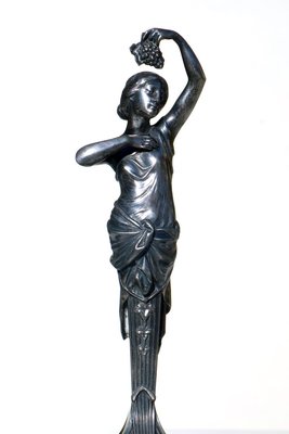 Antique Silver Metalware Female Figure by Albert Mayer for WMF-KGD-768871