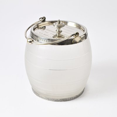 Antique Silver-Plated Barrel Biscuit Box, 1887-IXK-936315