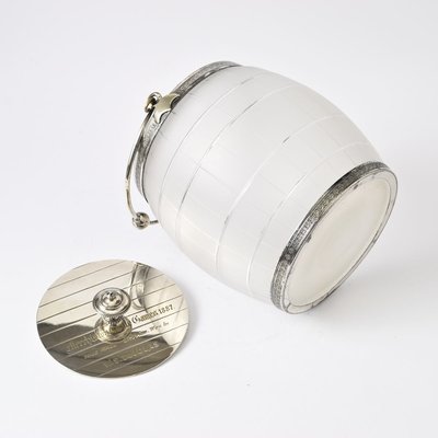 Antique Silver-Plated Barrel Biscuit Box, 1887-IXK-936315