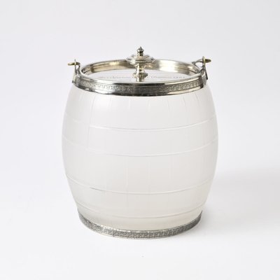 Antique Silver-Plated Barrel Biscuit Box, 1887-IXK-936315