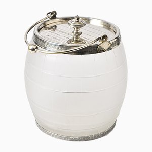 Antique Silver-Plated Barrel Biscuit Box, 1887-IXK-936315