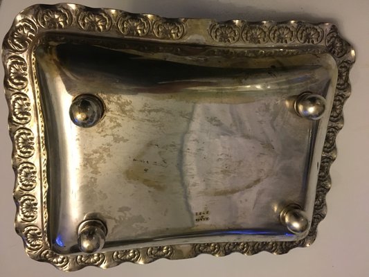 Antique Silver Plated Brass Basket-WQQ-646984