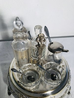 Antique Silver-Plated Table Service Set, 1900s, Set of 8-RZY-715070