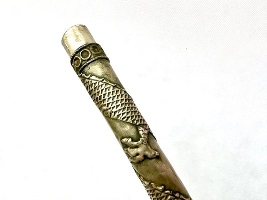 Antique Silver Plated Walking Cane-ZCY-1812835