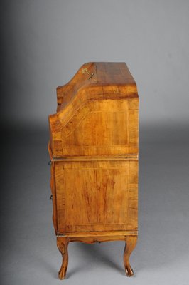 Antique Slanted Flap Secretary in Walnut Veneer-FLW-1765792