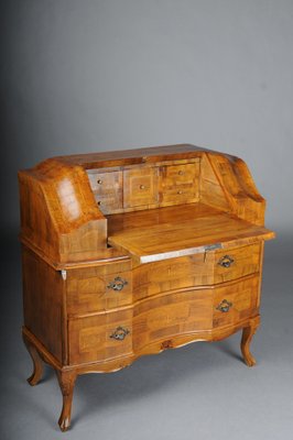 Antique Slanted Flap Secretary in Walnut Veneer-FLW-1765792