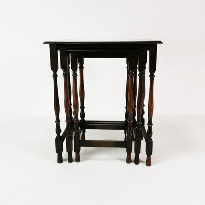 Antique Slide-in Side Tables, England, 1920s, Set of 3-ZTG-1784536