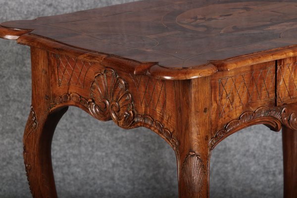 Antique Small Rococo Table Desk in Walnut, 1760-DXD-1750373