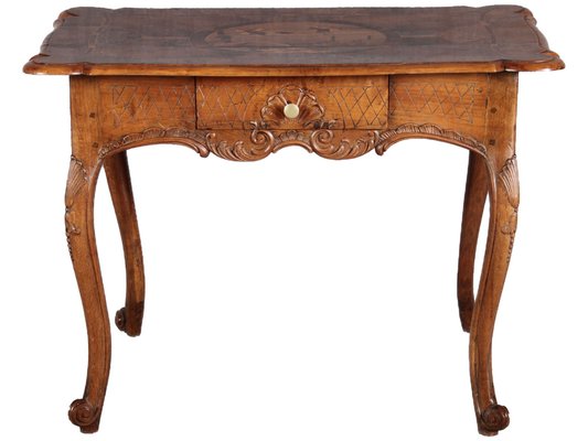 Antique Small Rococo Table Desk in Walnut, 1760-DXD-1750373