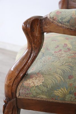 Antique Sold Walnut Armchair, 1850s-DCO-1287014