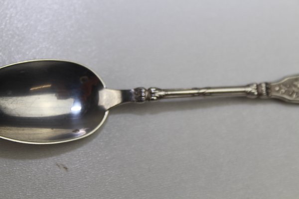 Antique Solid Silver Teaspoons, 1900s, Set of 12-ZWH-584799