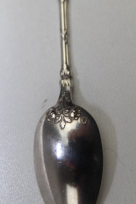 Antique Solid Silver Teaspoons, 1900s, Set of 12-ZWH-584799