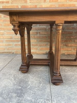 Antique Spanish Carved Church Table or Altar with Wood Stretchers-NOU-769715