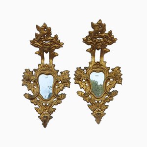 Antique Spanish Gold Leaf Mirrors, Set of 2-QLH-885097