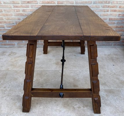 Antique Spanish Oak Work Table, 1800s-NOU-1726547