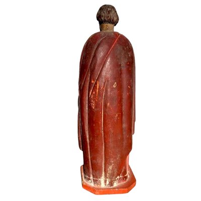 Antique Spanish School Wood Carving of St. Joseph with Polychrome, 19th Century-TCS-1816432