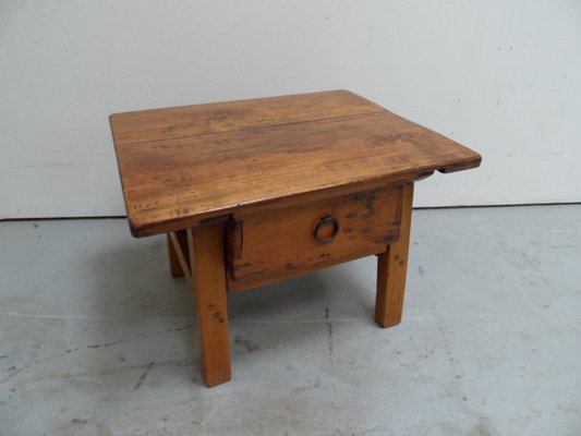 Antique Spanish Side Table with Drawer-PNJ-2023552