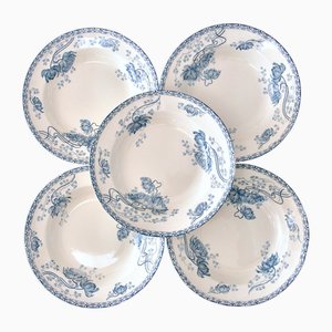 Antique St Amand Plates, 1890s, Set of 5-SHG-2028102