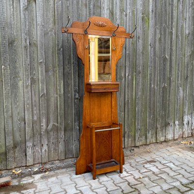 Antique Standing Coat Rack in Oak, 1900s-ALF-2033624