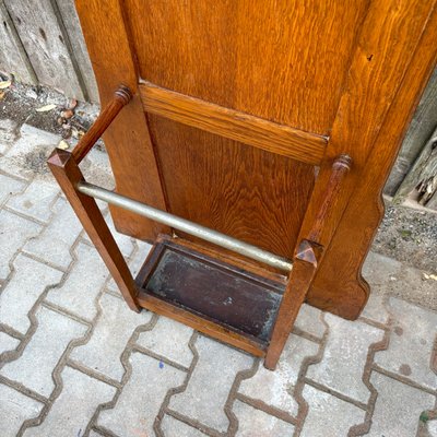 Antique Standing Coat Rack in Oak, 1900s-ALF-2033624