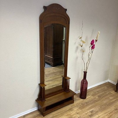 Antique Standing Mirror in Walnut, 1930s-ALF-2033514