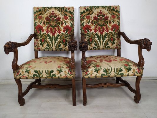 Antique Style Castle Armchairs, Set of 2-EAD-1821063