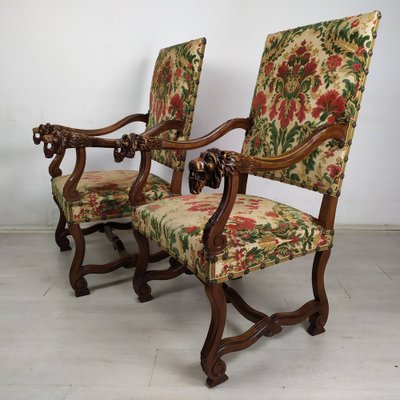 Antique Style Castle Armchairs, Set of 2-EAD-1821063