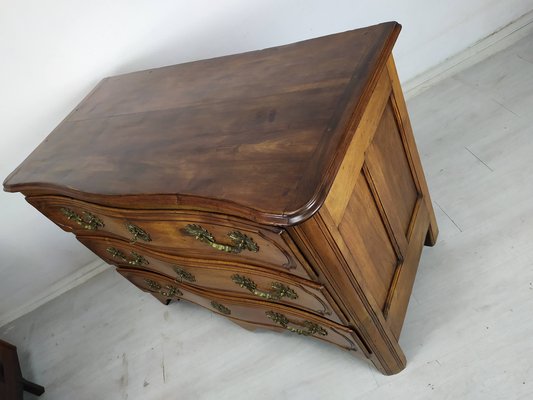 Antique Style Chest of Drawers in Carved Walnut, 1950s-EAD-1716646