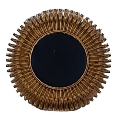 Antique Sun Mirror with Brass Frame-TCS-1249065