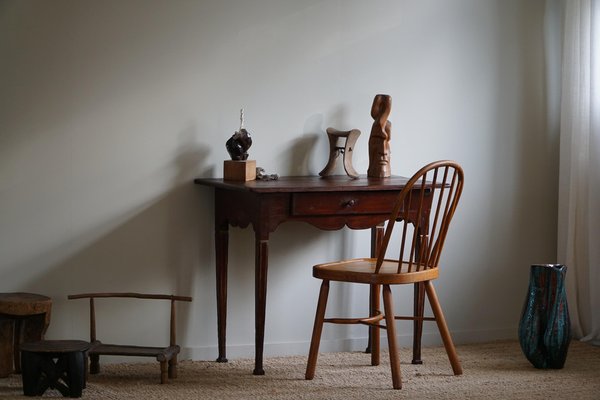 Antique Swedish Gustavian Red Stained Pine Desk, 19th Century-MXF-1717835