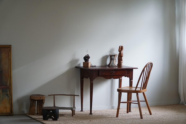 Antique Swedish Gustavian Red Stained Pine Desk, 19th Century-MXF-1717835