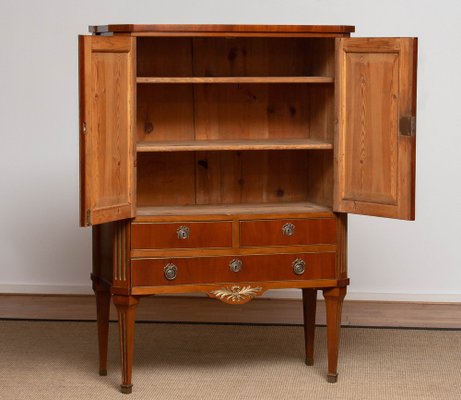 Antique Swedish Louis XVI Mounted Baltic Buffet in Mahogany Brass-JE-1233492