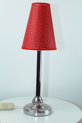 Antique Table Lamp with Perforated Cardboard Shade, 1915-ZWH-627719