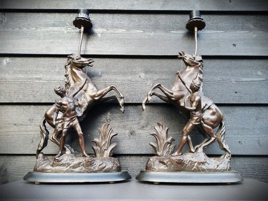 Antique Table Lamps by Guillaume Coustou, 1890s, Set of 2-URP-1746453