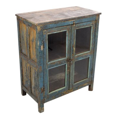 Antique Teak Buffet with Blue Patina-NQ-1756169