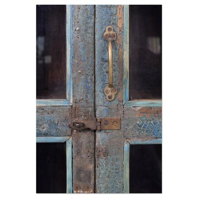 Antique Teak Buffet with Blue Patina-NQ-1756169