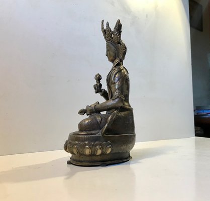 Antique Tibetan Vajrasattva Buddha in Bronze-LCR-837534