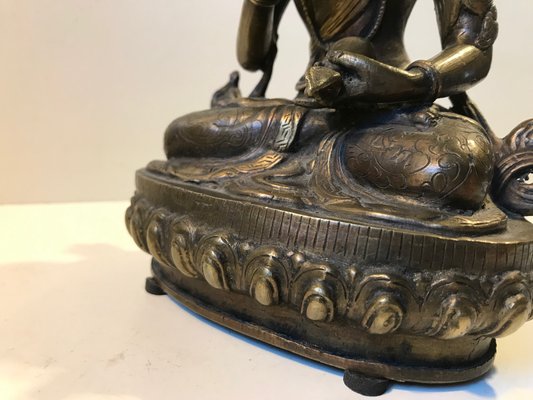 Antique Tibetan Vajrasattva Buddha in Bronze-LCR-837534