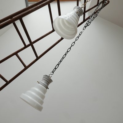 Antique Tiered Opaline Glass Pendant Lamp-JRP-951168