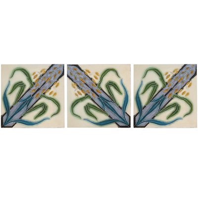 Antique Tiles from Gilliot Frères, 1930s, Set of 4-VDW-946929