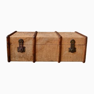 Antique Trunk in Wood and Canvas-AIU-1763241