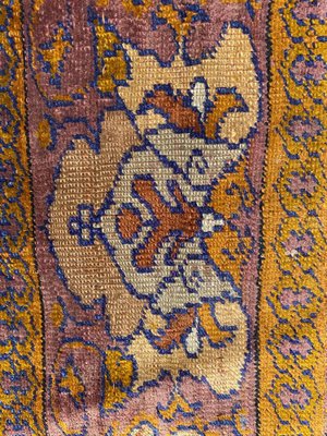 Antique Turkish Anatolian Distressed Fine Silk Cesareh Rug-YMM-1061704