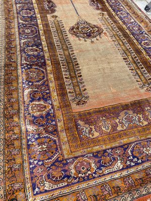 Antique Turkish Anatolian Distressed Fine Silk Cesareh Rug-YMM-1061704