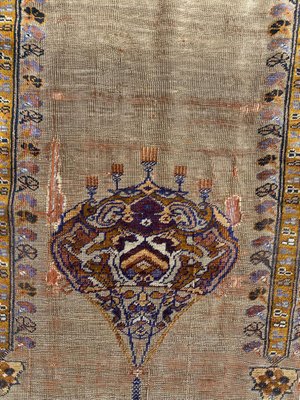 Antique Turkish Anatolian Distressed Fine Silk Cesareh Rug-YMM-1061704