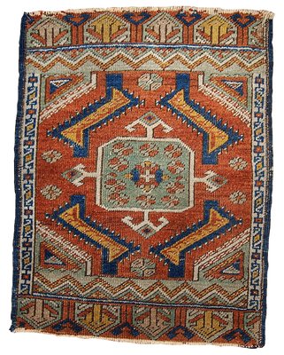 Antique Turkish Handmade Yastik Rug, 1870s-JZV-1009589